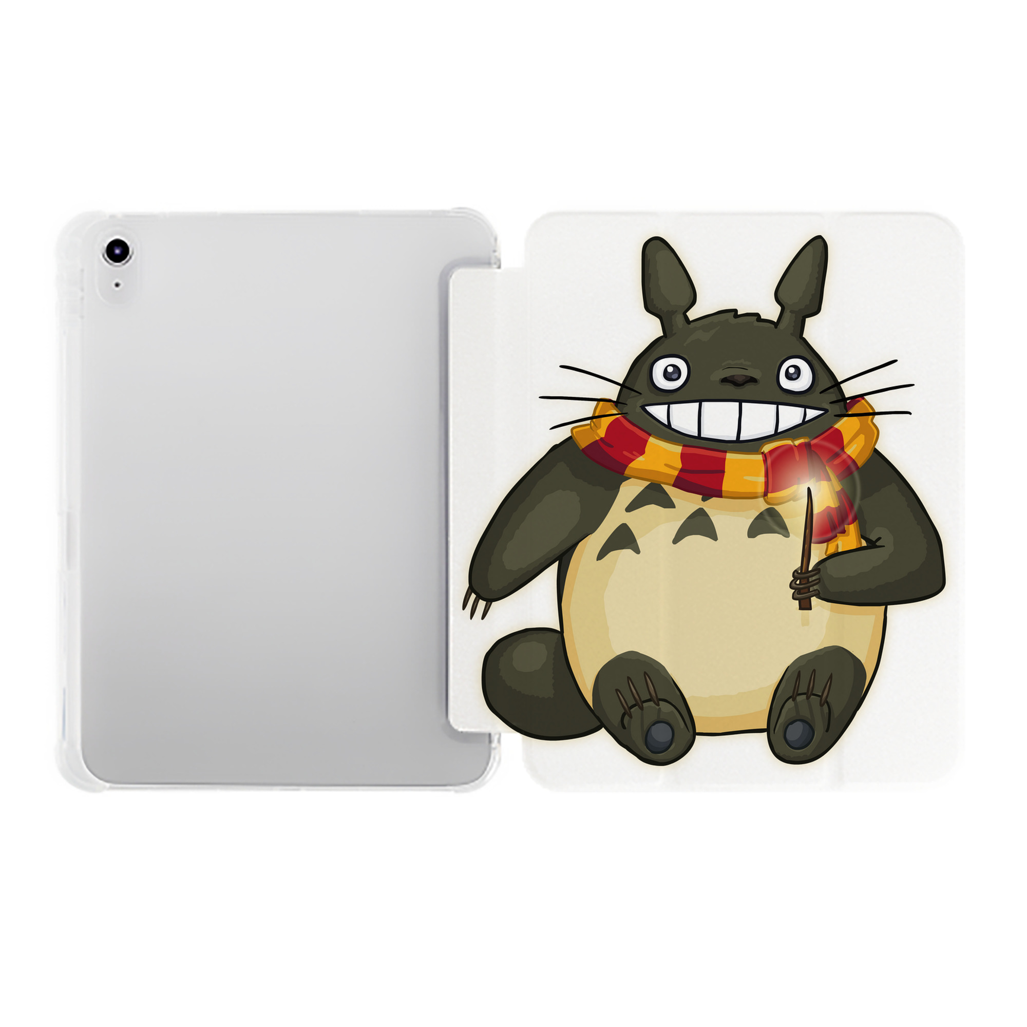 （画像用） となりのトトロ 草壁メイ 草壁サツキ My Neighbor Totoro Satsuki Kusakabe Mei Kusakabe IPad ケース ペン収納付き 三つ折りスタンド PUレザー×シリコン 対応機種9.5/10.5/10.9インチ